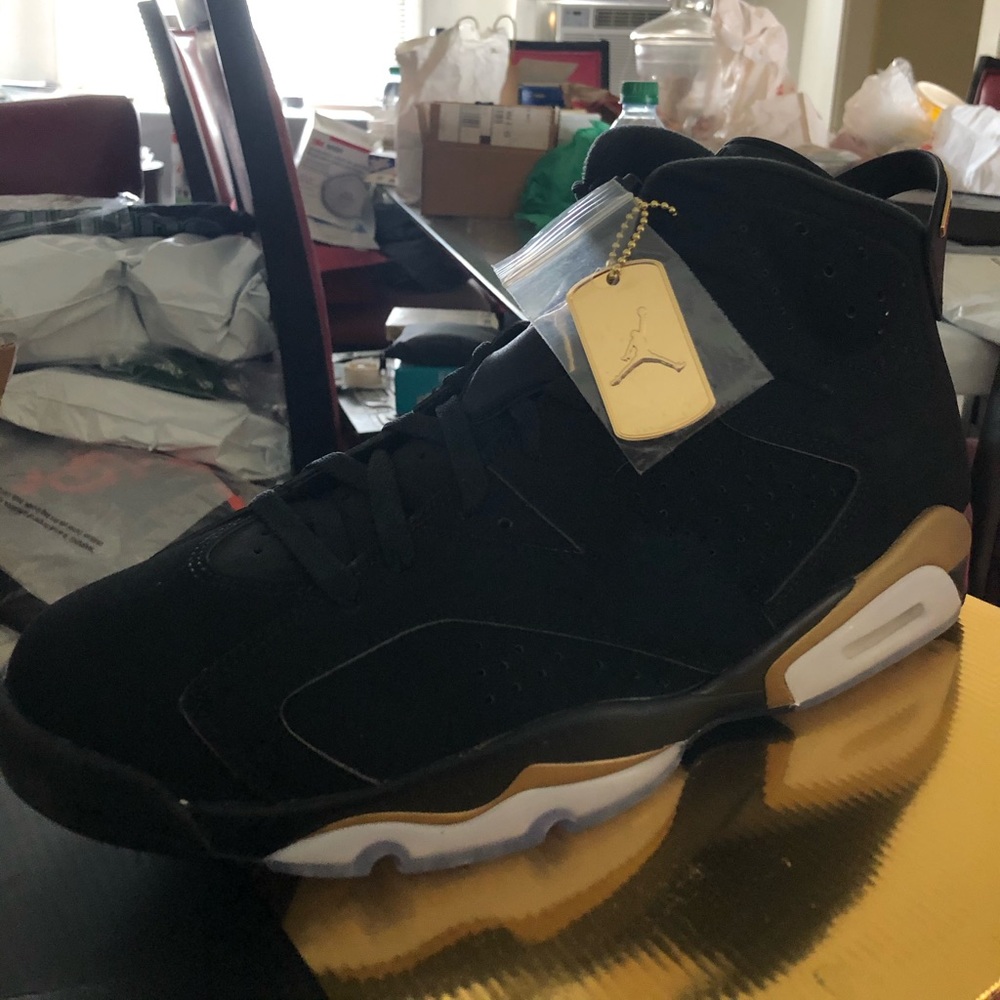 Jordan 6 DMP Size 13 Black & Gold